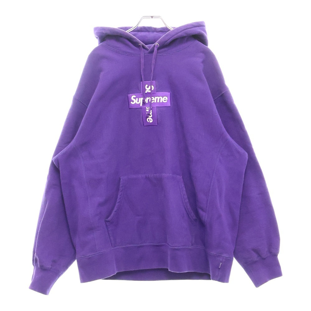 SUPREME(シュプリーム) 20AW Cross Box Logo Hooded Sweatshirt クロスボックスロゴスウェット プルオーバーパーカー パープル