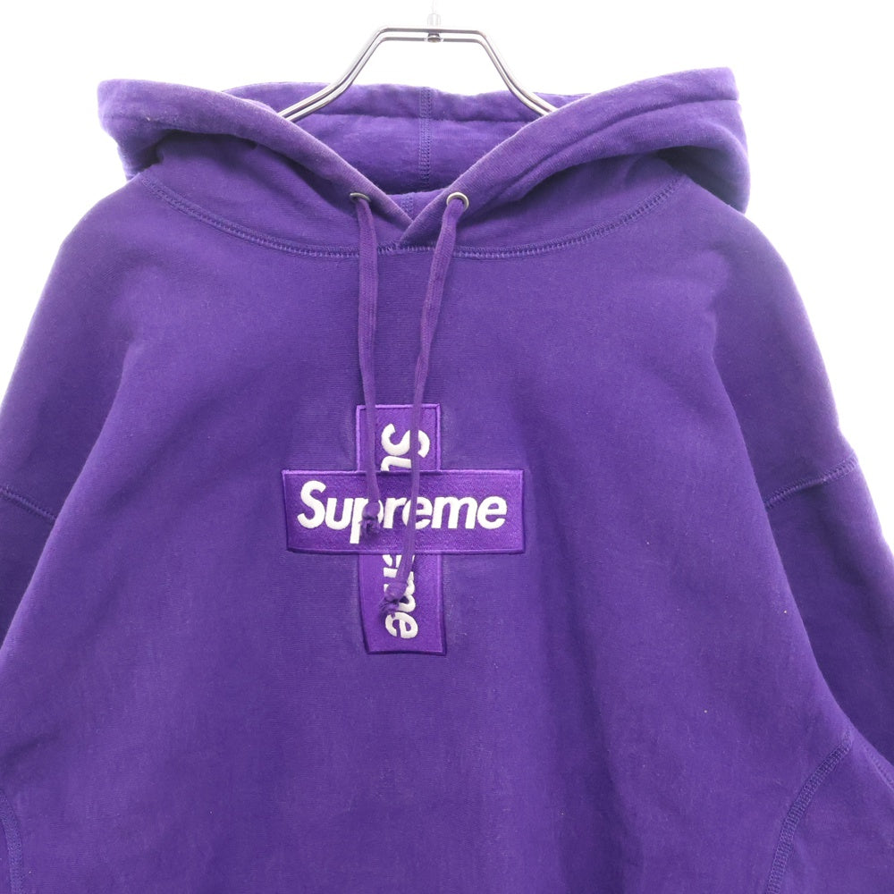 SUPREME(シュプリーム) 20AW Cross Box Logo Hooded Sweatshirt クロスボックスロゴスウェット プルオーバーパーカー パープル