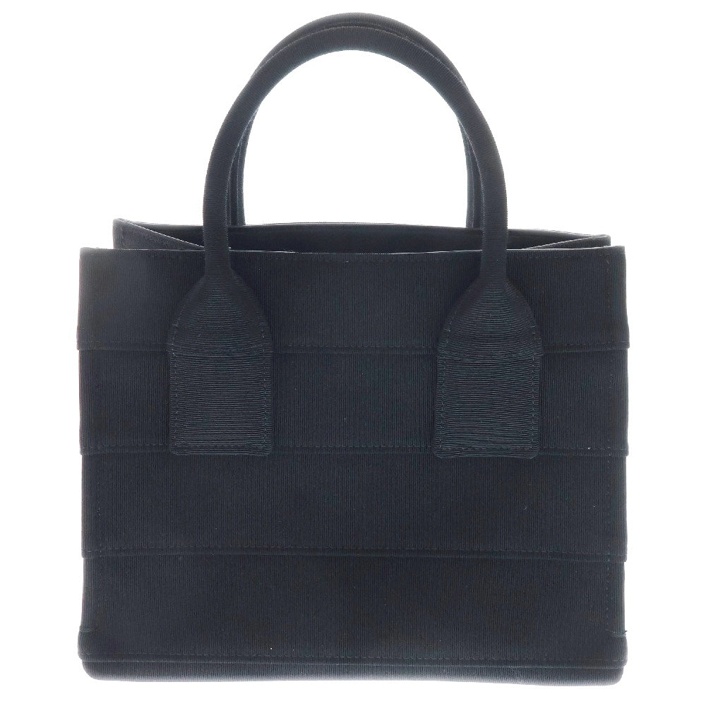 FERRAGAMO(フェラガモ) フロントロゴ ファブリック スモール トートバッグ ブラック 214988
