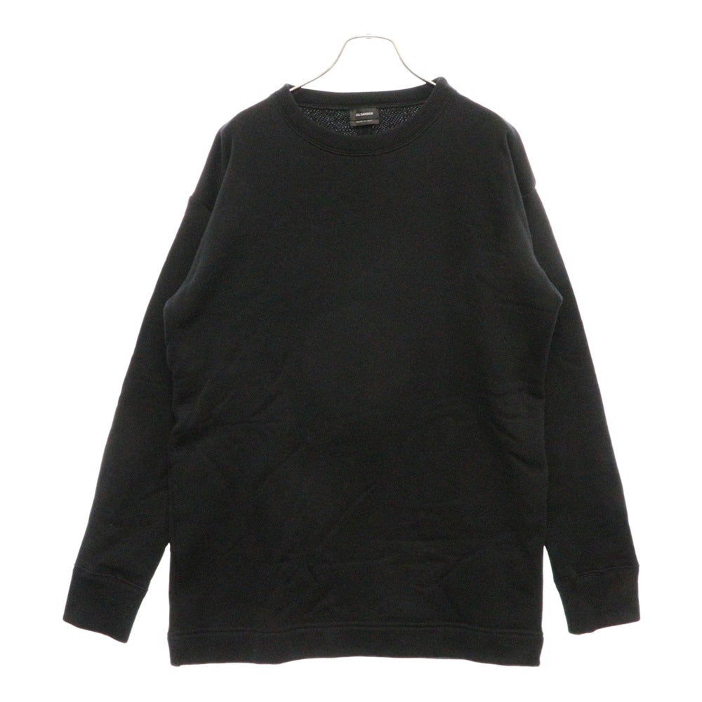 JIL SANDER(ジルサンダー) イタリア製 クルーネック スウェットトレーナー ブラック JSMI707011