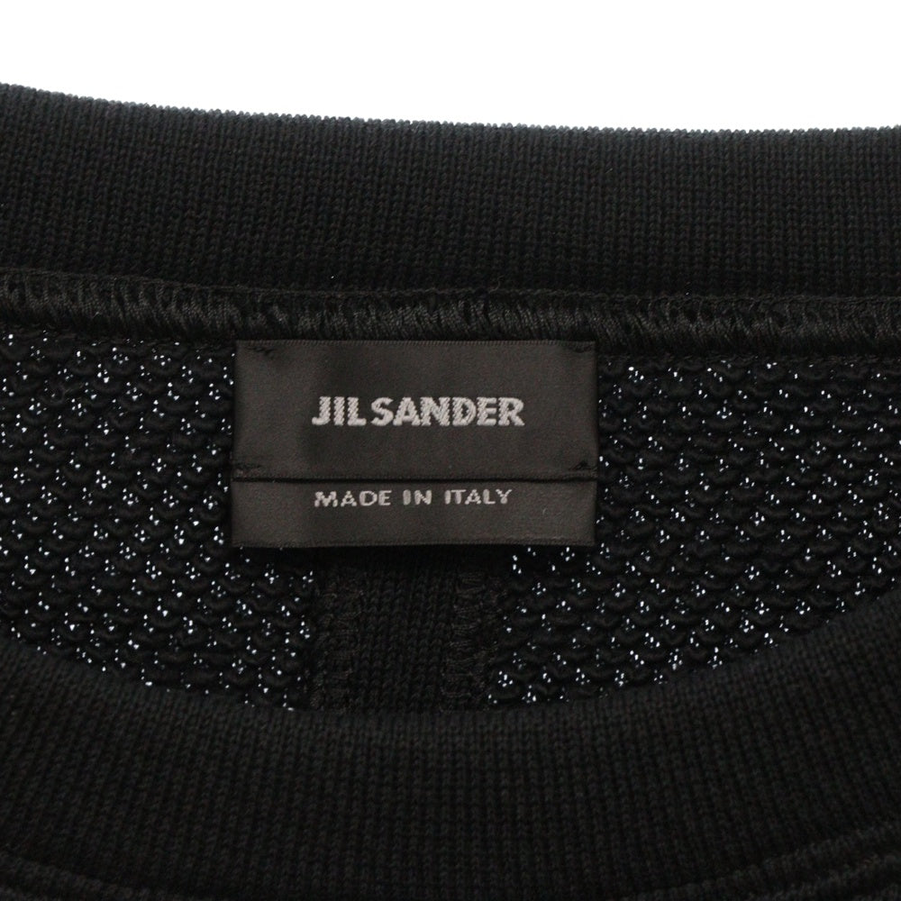 JIL SANDER(ジルサンダー) イタリア製 クルーネック スウェットトレーナー ブラック JSMI707011