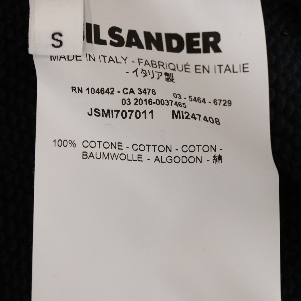 JIL SANDER(ジルサンダー) イタリア製 クルーネック スウェットトレーナー ブラック JSMI707011