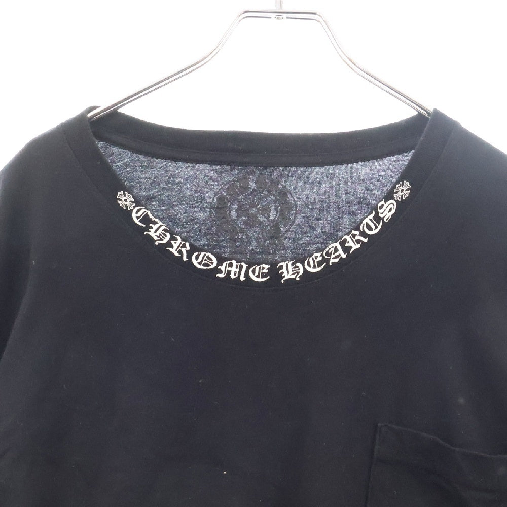 CHROME HEARTS(クロムハーツ) CH L/S /1 ネックロゴプリント長袖Tシャツ カットソー ブラック