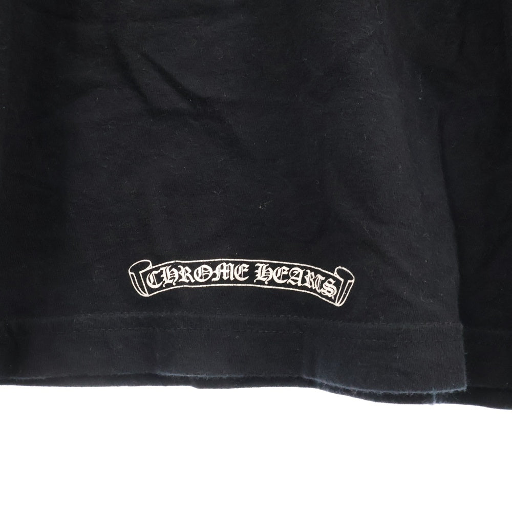 CHROME HEARTS(クロムハーツ) CH L/S /1 ネックロゴプリント長袖Tシャツ カットソー ブラック