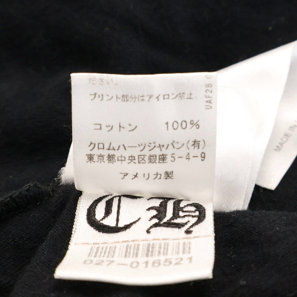 CHROME HEARTS(クロムハーツ) CH L/S /1 ネックロゴプリント長袖Tシャツ カットソー ブラック