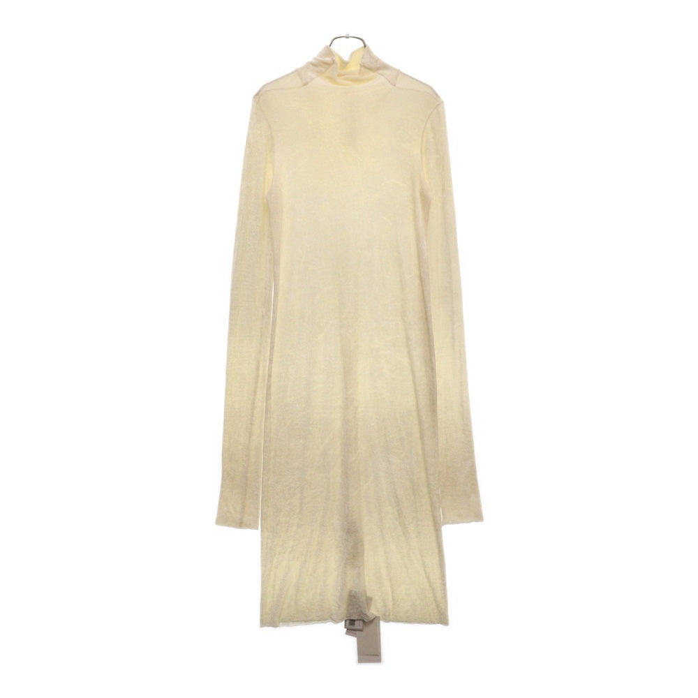 Rick Owens Lilies(リックオウエンスリリーズ) 22AW VELVET JERSEY STROBE LINA DRESS ベルベットジャージー ストロボリナ ドレス アイボリー レディース LI02B7573VST