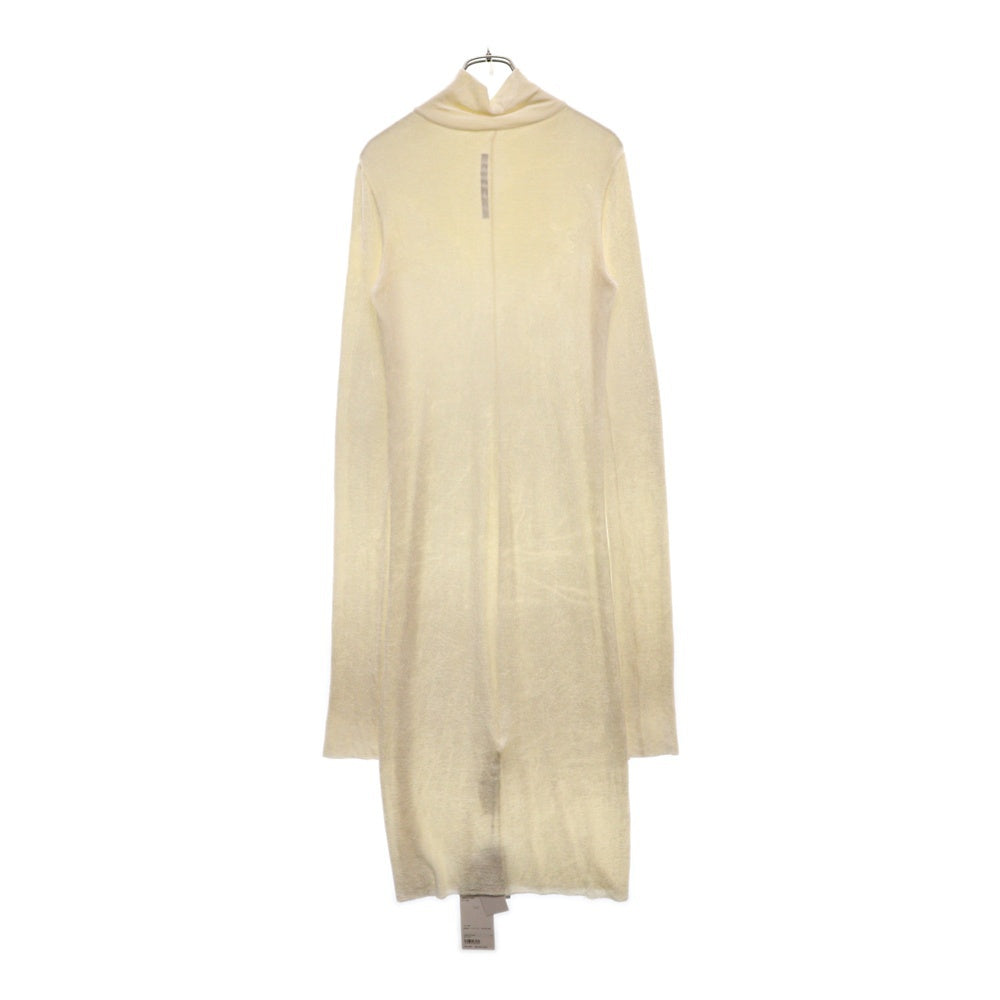 Rick Owens Lilies(リックオウエンスリリーズ) 22AW VELVET JERSEY STROBE LINA DRESS ベルベットジャージー ストロボリナ ドレス アイボリー レディース LI02B7573VST