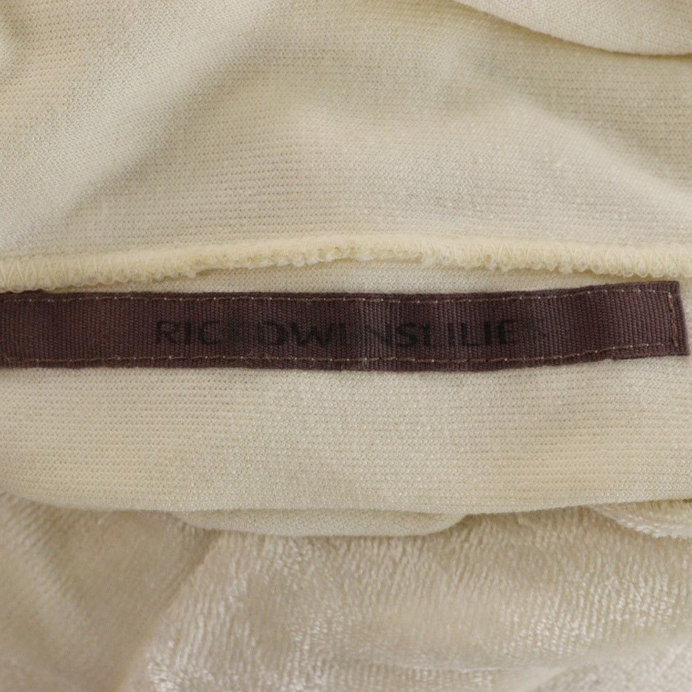 Rick Owens Lilies(リックオウエンスリリーズ) 22AW VELVET JERSEY STROBE LINA DRESS ベルベットジャージー ストロボリナ ドレス アイボリー レディース LI02B7573VST