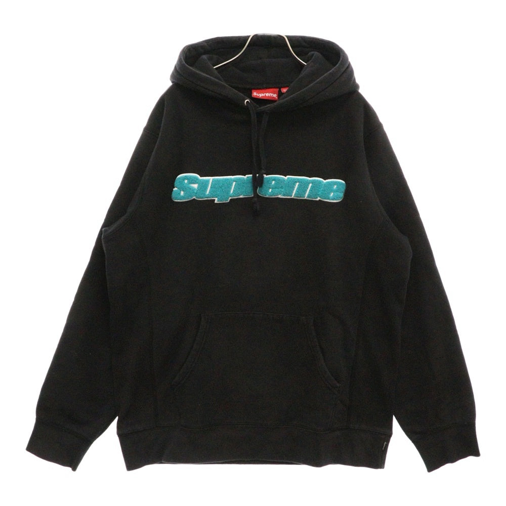 SUPREME(シュプリーム) 19SS Chenille Hooded Sweatshirt シェニール プルオーバーパーカー スウェット ブラック