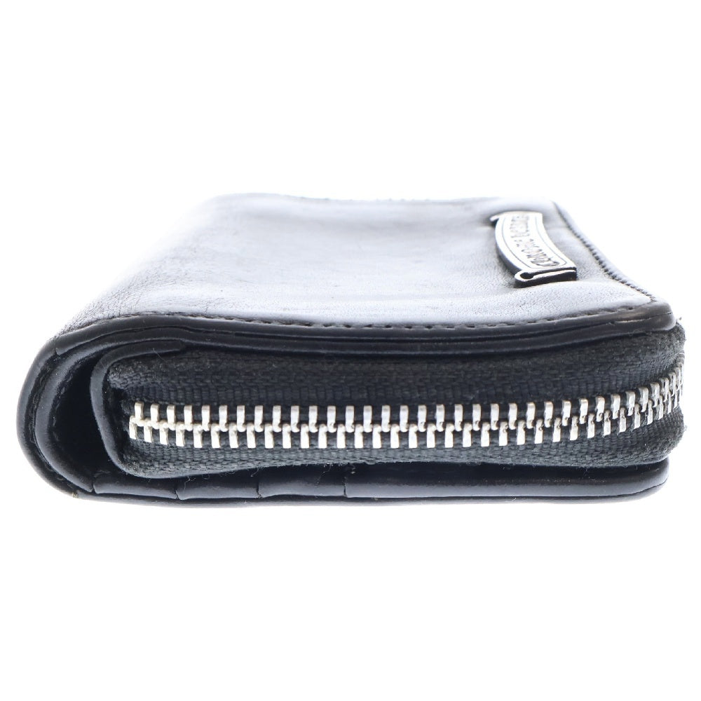CHROME HEARTS(クロムハーツ) SQ ZIP BILL スクエアジップビル レザーウォレット 財布 ブラック BCA376