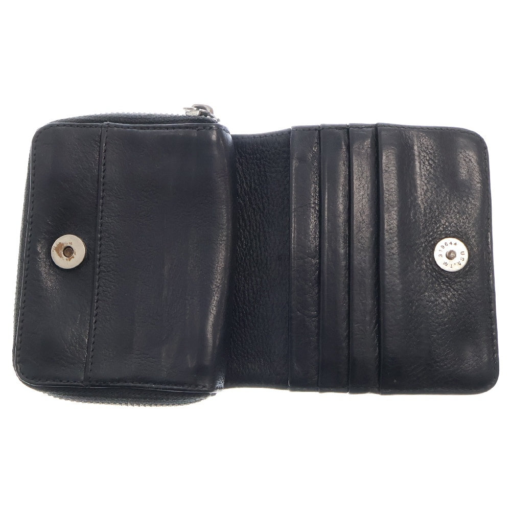 CHROME HEARTS(クロムハーツ) SQ ZIP BILL スクエアジップビル レザーウォレット 財布 ブラック BCA376