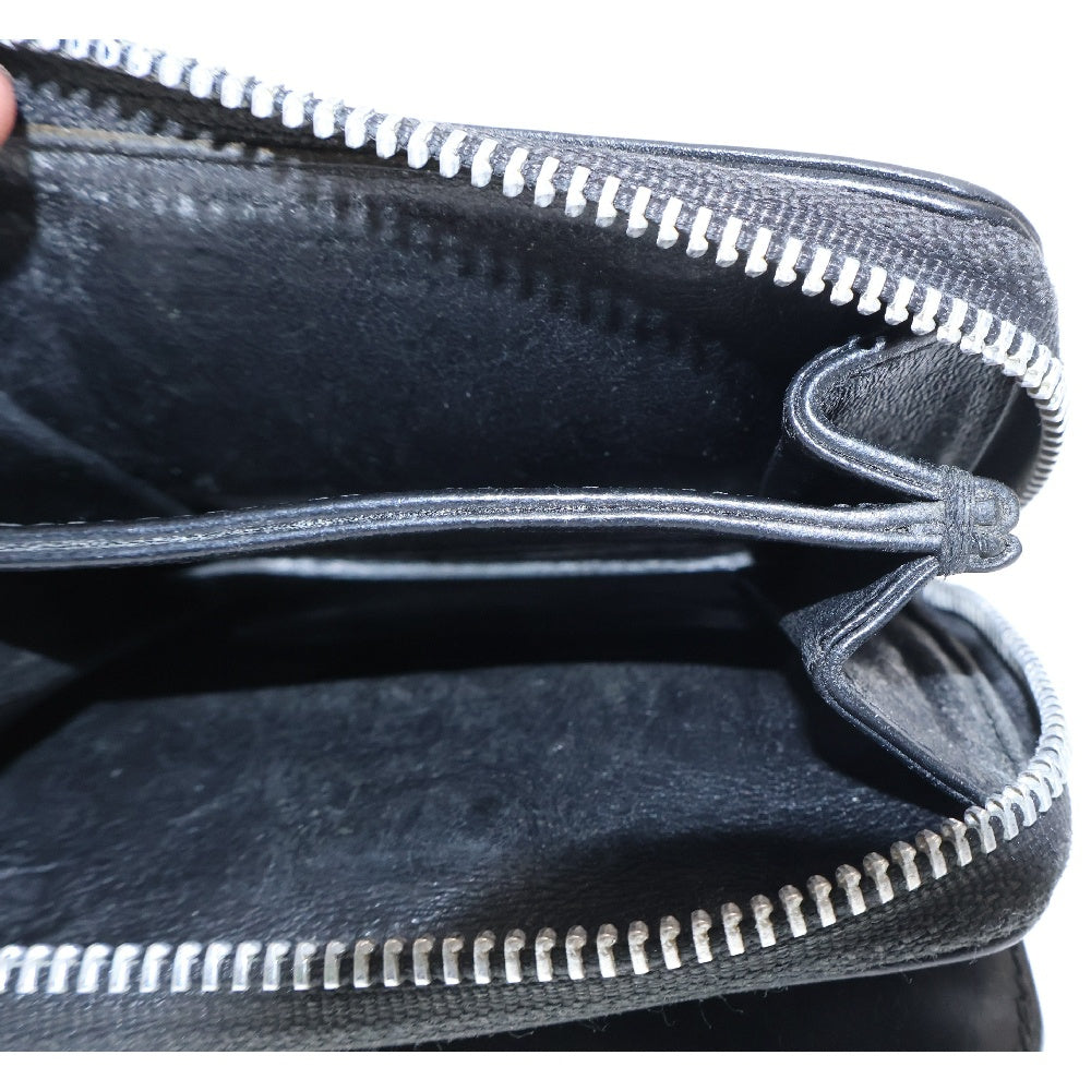 CHROME HEARTS(クロムハーツ) SQ ZIP BILL スクエアジップビル レザーウォレット 財布 ブラック BCA376