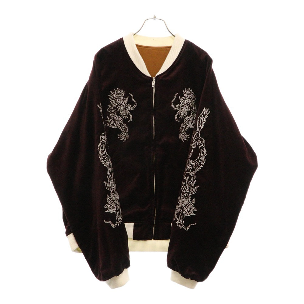 Sasquatchfabrix.(サスクワッチファブリックス) 24AW EASTEND DRAGON SOUVENIR JACKET リバーシブル ドラゴンスーベニアジャケット スカジャン ボルドー 24AW-JKM-005