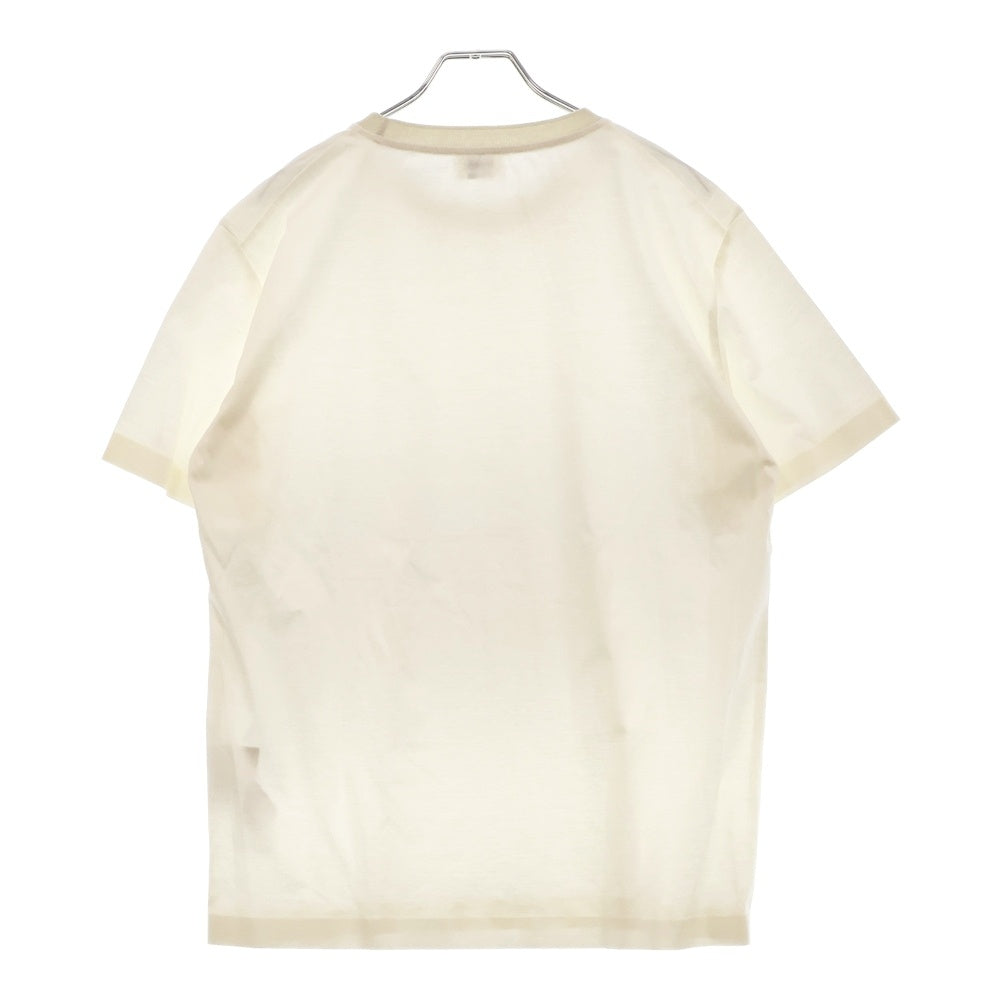 JIL SANDER(ジルサンダー) イタリア製 ストレッチコットン クルーネック 半袖Tシャツ カットソー ホワイト/ベージュ JSMH707000 MH247008