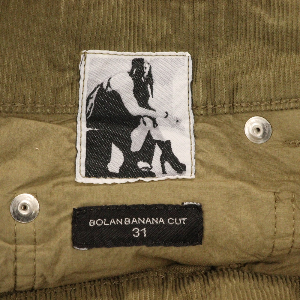 DRKSHDW(ダークシャドウ) 22SS BOLAN BANANA ボラン バナナ コーデュロイ パンツ カーキ DU02C5363