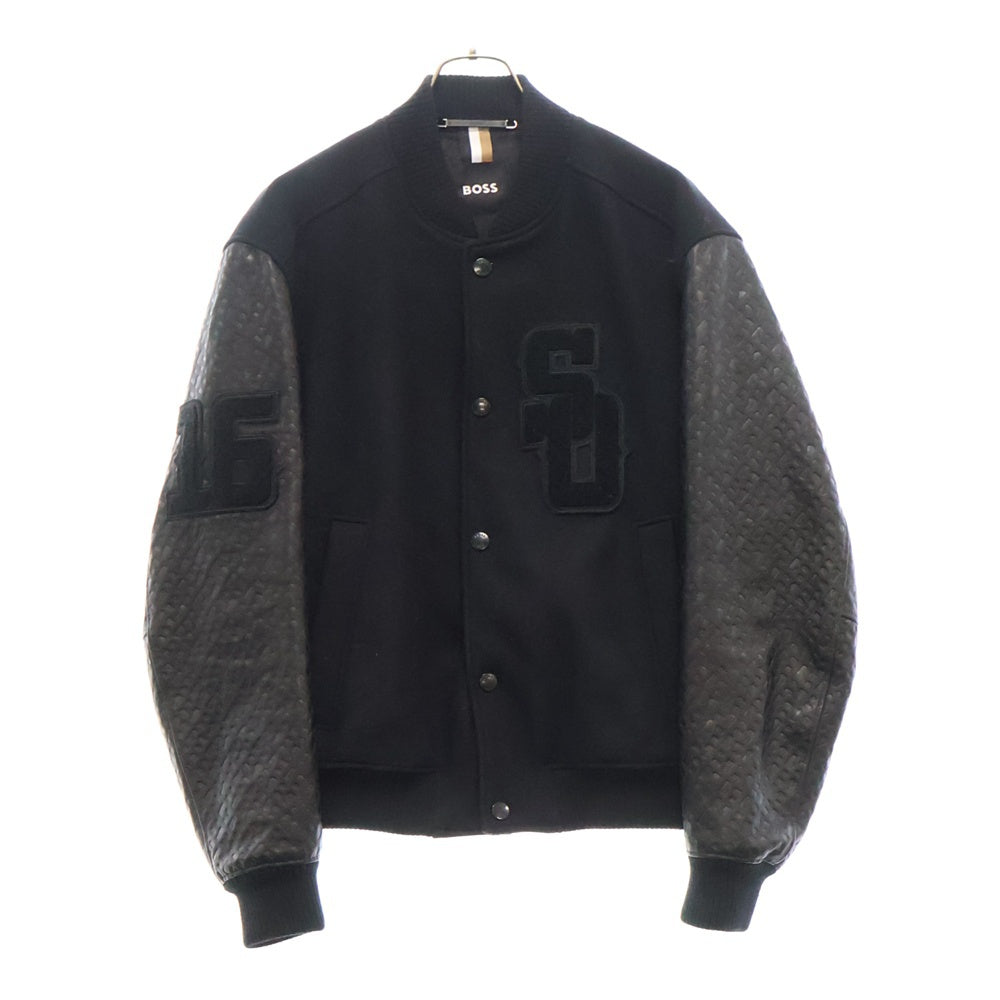 HUGO BOSS(ヒューゴボス) ×SHOHEI OHTANI 大谷翔平 100着限定 レザー/ウール バーシティジャケット スタジャン ブラック