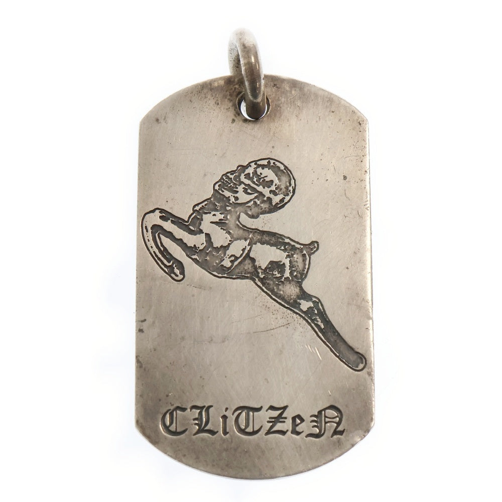 CHROME HEARTS(クロムハーツ) D TAG LRG FOTI CLITZEN フォティクリッツェン ラージドッグタグ ペンダントトップ シルバー