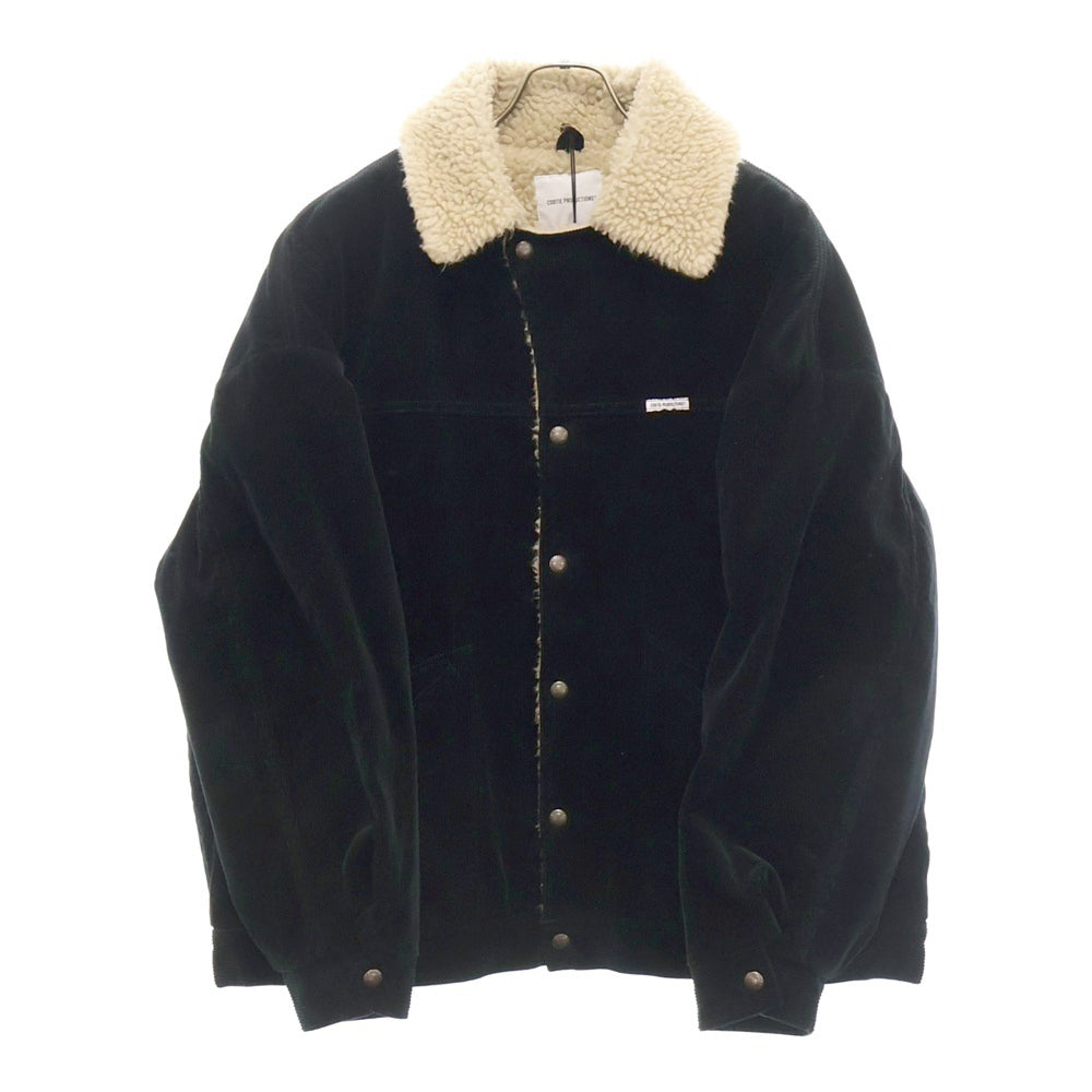 COOTIE PRODUCTIONS(クーティー プロダクションズ) 24AW CCORDUROY CATTLEMAN JACKET コーデュロイ ボア ランチジャケット ブラック CTE-24A209