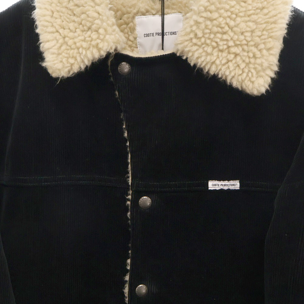 COOTIE PRODUCTIONS(クーティー プロダクションズ) 24AW CCORDUROY CATTLEMAN JACKET コーデュロイ ボア ランチジャケット ブラック CTE-24A209