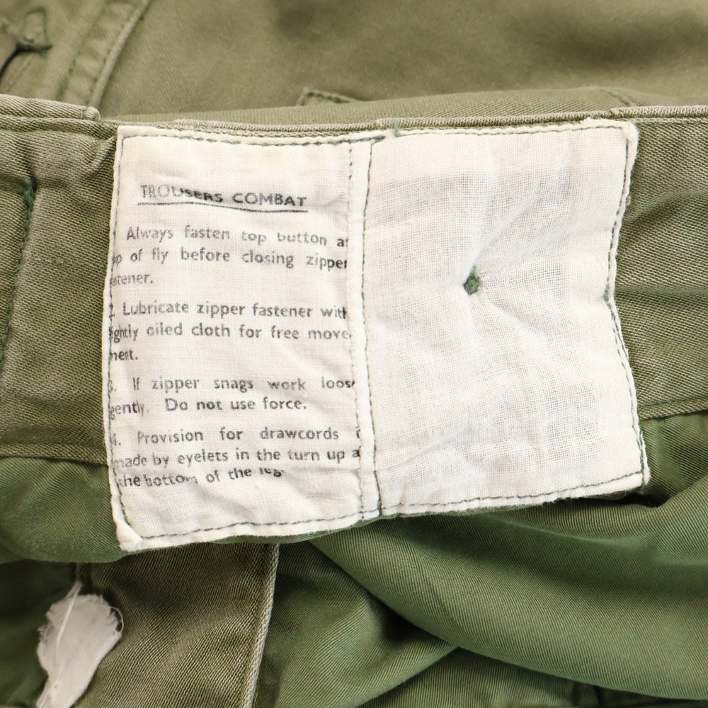 VINTAGE(ヴィンテージ) 60s P1960 PETTERN BRITISH ARMY イギリス軍 カーゴパンツ カーキ FLASHファスナー