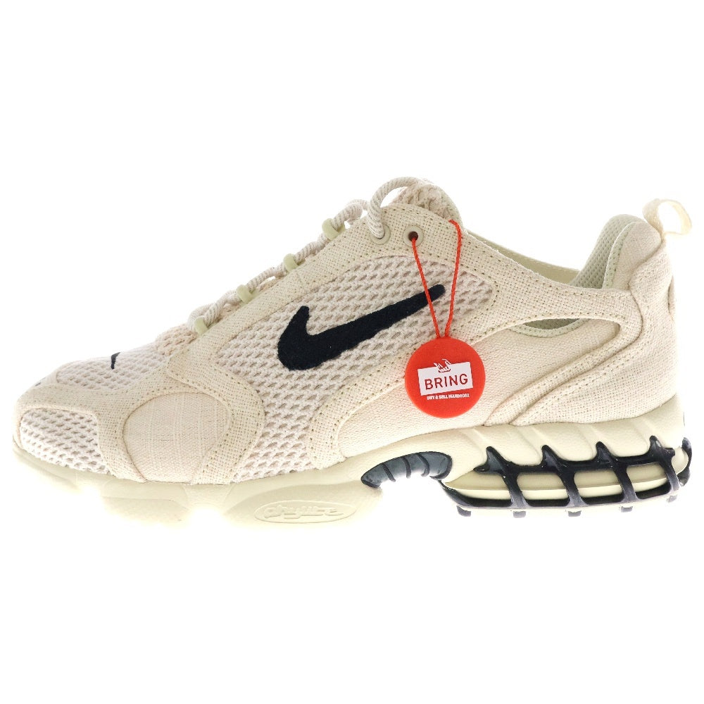 NIKE(ナイキ) ×STUSSY AIR ZOOM SPIRIDON CG 2 Fossil ステューシー エア ズーム スピリドン フォッシル ローカットスニーカー アイボリー US10.5/28.5cm CQ5486-200