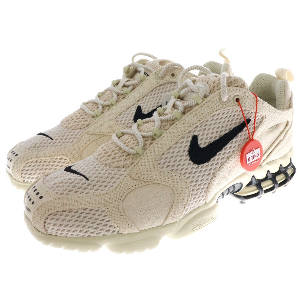 NIKE(ナイキ) ×STUSSY AIR ZOOM SPIRIDON CG 2 Fossil ステューシー エア ズーム スピリドン フォッシル ローカットスニーカー アイボリー US10.5/28.5cm CQ5486-200