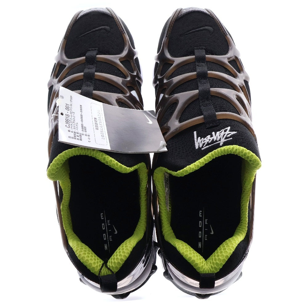 NIKE(ナイキ) ×STUSSY AIR ZM SPIRIDON KK ステューシー エアズーム スピリドン ローカットスニーカー ブラック US10.5/28.5cm CJ9918-001