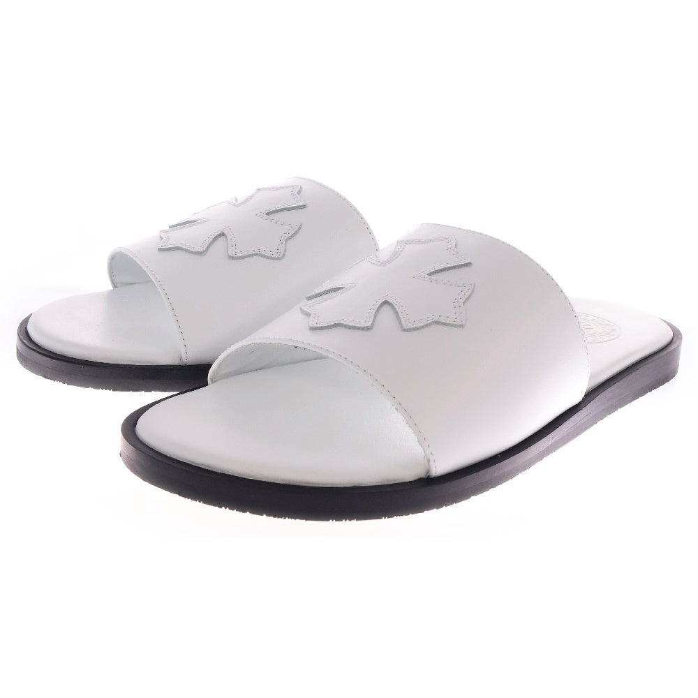 CHROME HEARTS(クロムハーツ) CH SLIDE LEATHER CHプラスパッチ レザーサンダル ホワイト