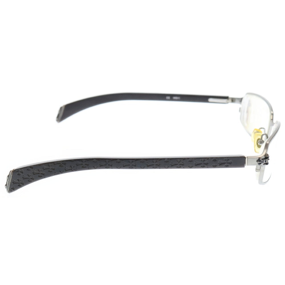 CHROME HEARTS(クロムハーツ) BLANK FRANK ブランクフランク エボニーテンプル スクエアメガネ 眼鏡 ブラウン