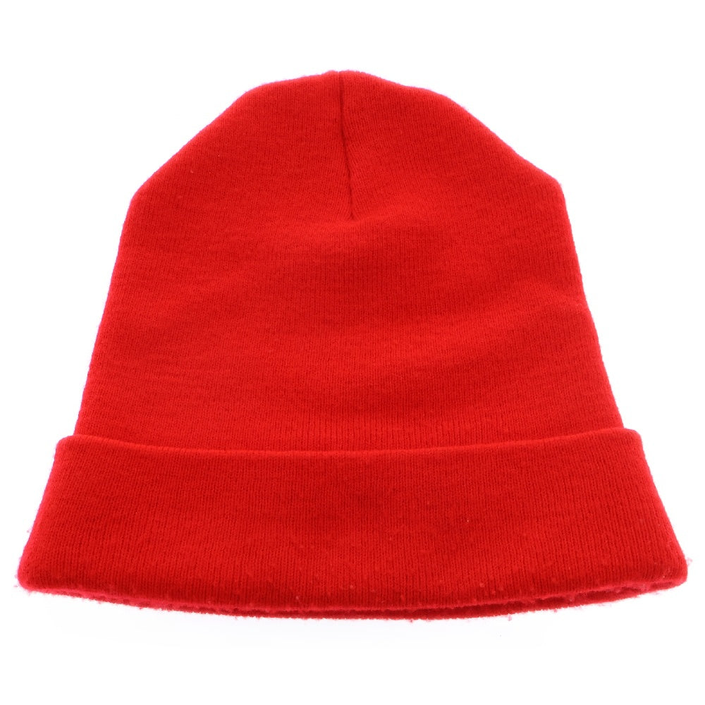 CHROME HEARTS(クロムハーツ) WATCH CAP ワッチキャップ ロゴ刺繍ビーニー ニットキャップ 帽子 レッド