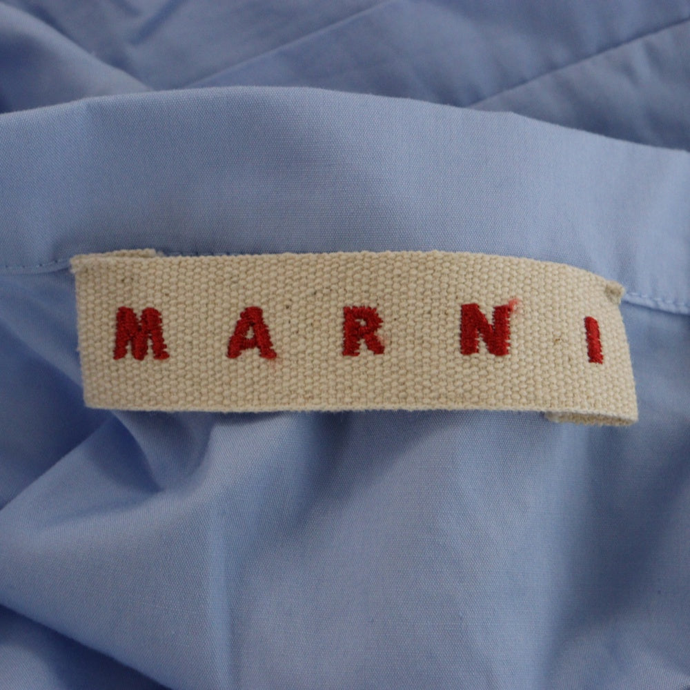 MARNI(マルニ) 切り替えデザイン ミディアム フレア スカート ブルー レディース GOMA0613UD UTC223
