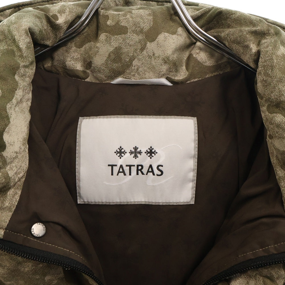 TATRAS(タトラス) 15AW カモ柄 フード着脱 ナイロン ダウンジャケット カーキ MTA15A4315