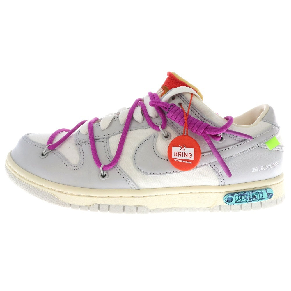 NIKE(ナイキ) ×OFF-WHITE DUNK LOW THE 50 Collection Lot 19 DM1602-101 オフホワイト ダンクロー ローカットスニーカー シューズ グレー/ホワイト US8.5/26.5cm