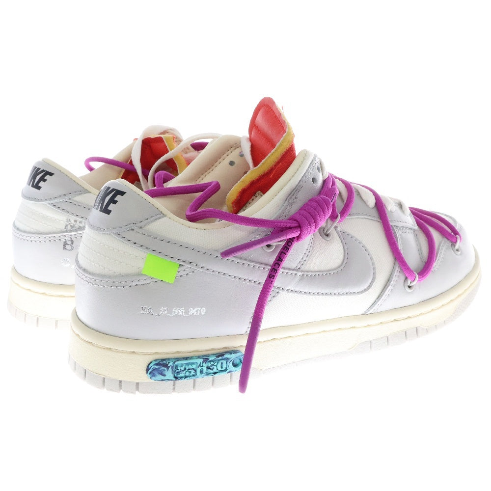 NIKE(ナイキ) ×OFF-WHITE DUNK LOW THE 50 Collection Lot 19 DM1602-101 オフホワイト ダンクロー ローカットスニーカー シューズ グレー/ホワイト US8.5/26.5cm