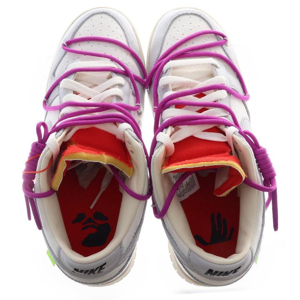 NIKE(ナイキ) ×OFF-WHITE DUNK LOW THE 50 Collection Lot 19 DM1602-101 オフホワイト ダンクロー ローカットスニーカー シューズ グレー/ホワイト US8.5/26.5cm