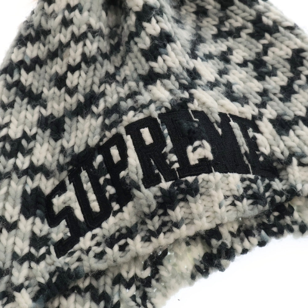SUPREME(シュプリーム) 22AW New Era Toboggan Beanie ニューエラ アーチロゴ イヤーフラップビーニー ニット帽子 ブラック