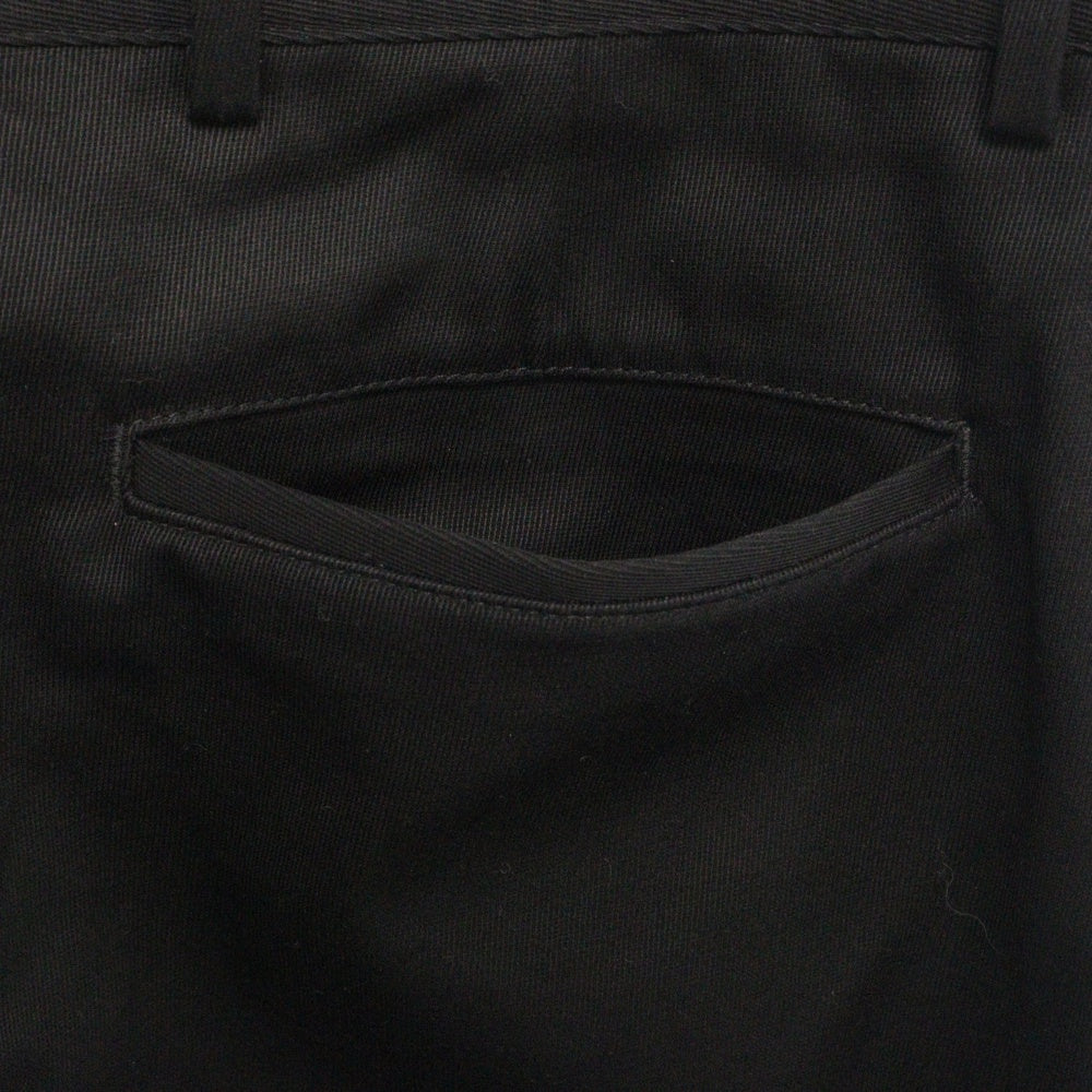 Acne Studios(アクネ ストゥディオズ) Twill trousers コットンツイル ノータック スラックスパンツ トラウザーズ ブラック FN-MN-TROU000808 BK0509