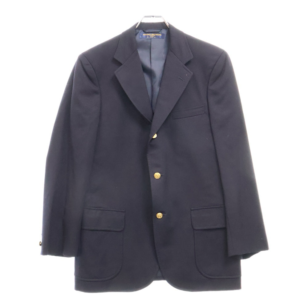 BROOKS BROTHERS(ブルックス ブラザーズ) 3B 金ボタン ウール シングル ブレザー テーラードジャケット ネイビー