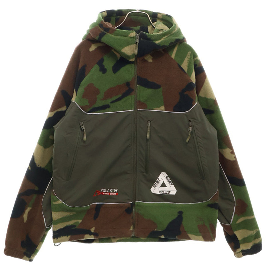 Palace Skateboards(パレススケートボーズ) 23AW Polartec 3M ポーラテック ウッドランドカモ柄 フーデッドジップアップフリースジャケット グリーン P25JK069