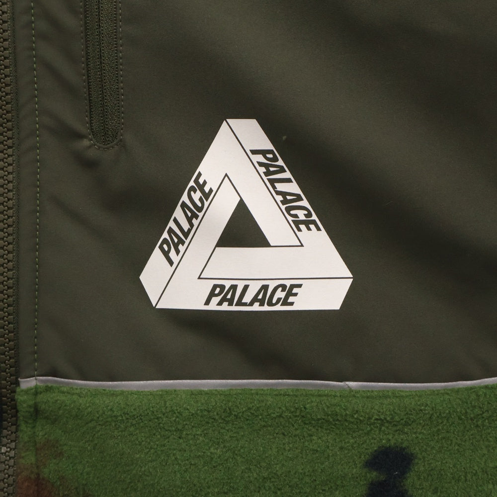 Palace Skateboards(パレススケートボーズ) 23AW Polartec 3M ポーラテック ウッドランドカモ柄 フーデッドジップアップフリースジャケット グリーン P25JK069