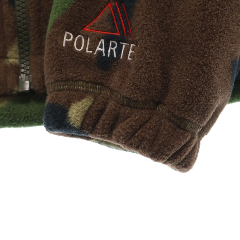 Palace Skateboards(パレススケートボーズ) 23AW Polartec 3M ポーラテック ウッドランドカモ柄 フーデッドジップアップフリースジャケット グリーン P25JK069