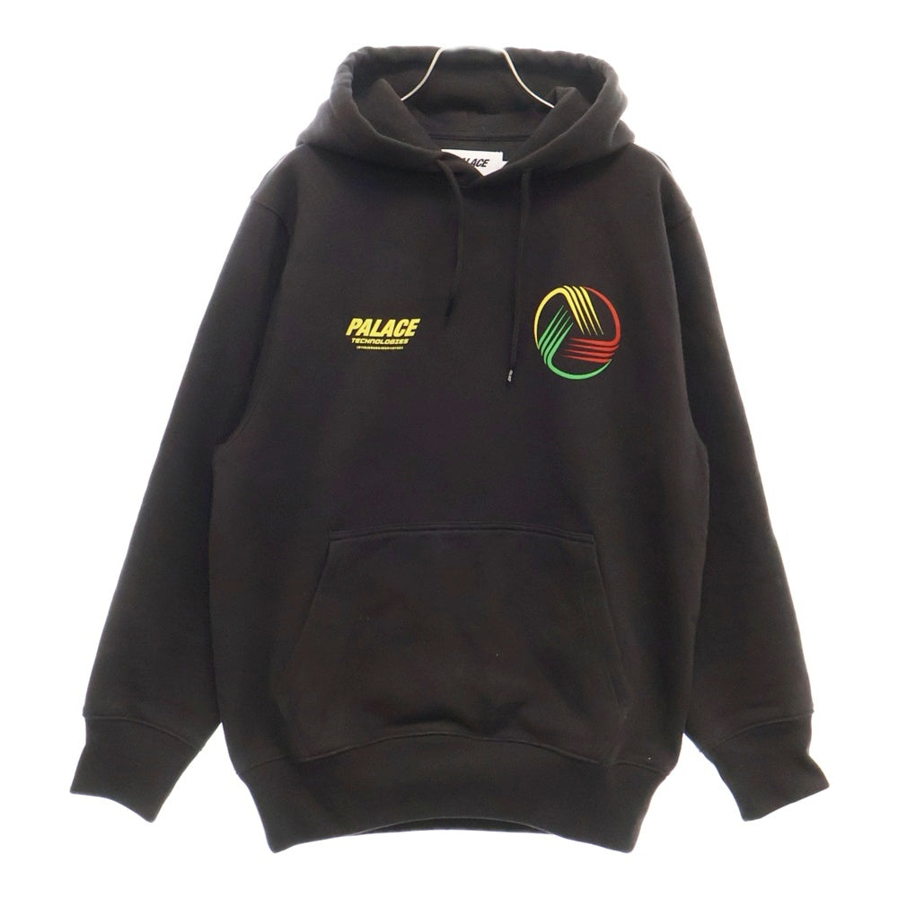 Palace Skateboards(パレススケートボーズ) 24AW Technologies Hood テクノロジーズ プリントプルオーバーパーカー ブラック