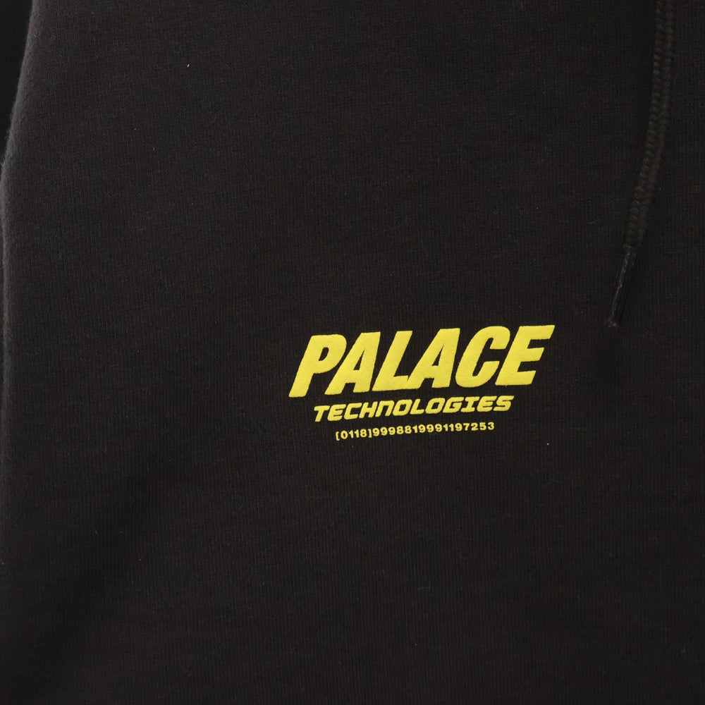 Palace Skateboards(パレススケートボーズ) 24AW Technologies Hood テクノロジーズ プリントプルオーバーパーカー ブラック