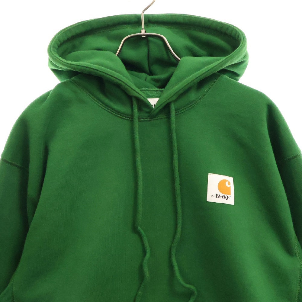 CARHARTT(カーハート) ×Awake NY Hooded Sweatshirt アウェイク 胸ロゴスウェットプルオーバーパーカー グリーン