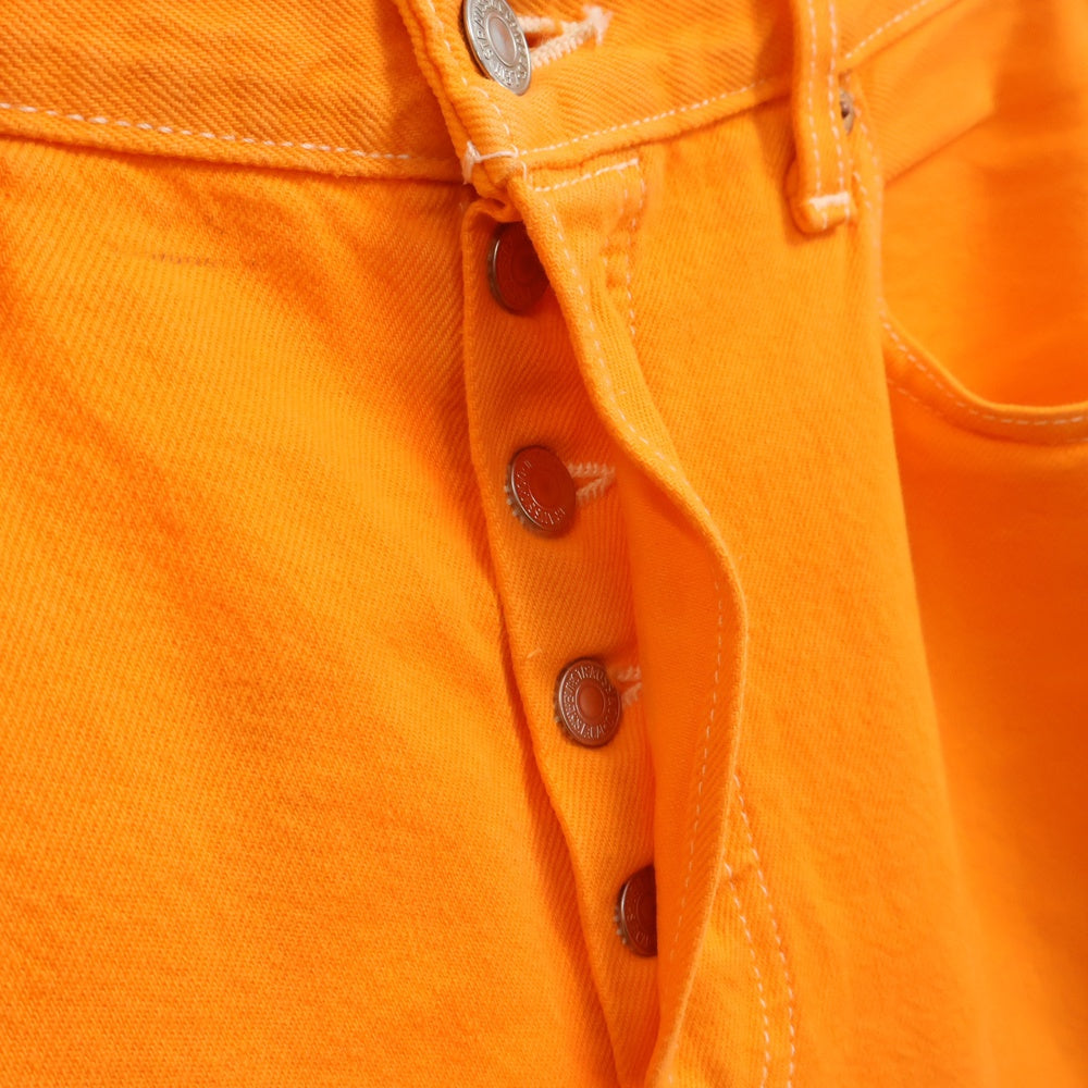 GALLERY DEPT.(ギャラリーデプト) LA FLARE DEMNIM PANTS 501 再構築 ボタンフライ フレアデニムパンツ オレンジ