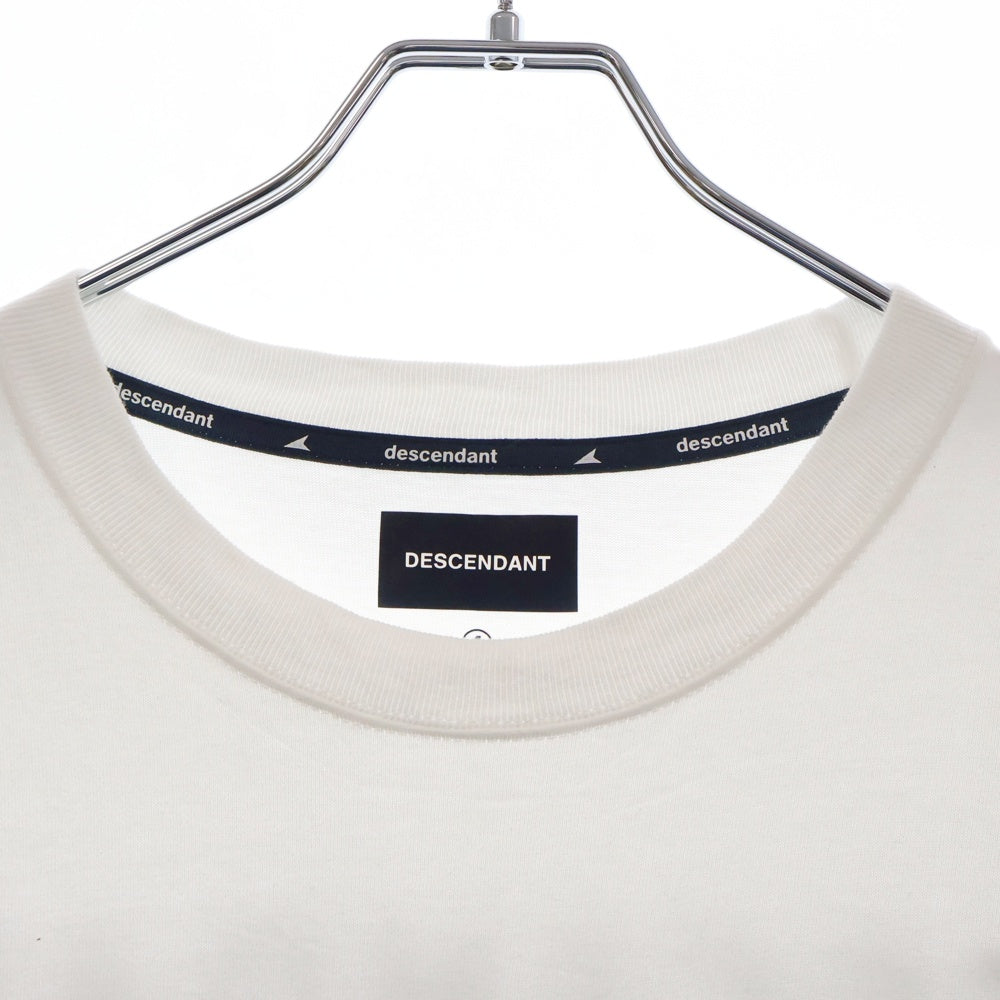 DESCENDANT(ディセンダント) 24SS OTL ORGANIC COTTON SS バックロゴプリント 半袖Tシャツ カットソー ホワイト 241ATDS-CSM04