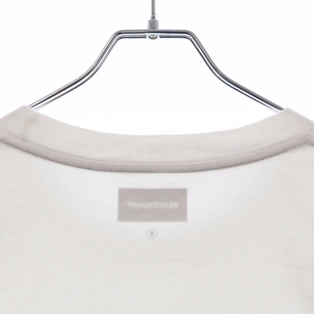 DESCENDANT(ディセンダント) 24SS OTL ORGANIC COTTON SS バックロゴプリント 半袖Tシャツ カットソー ホワイト 241ATDS-CSM04