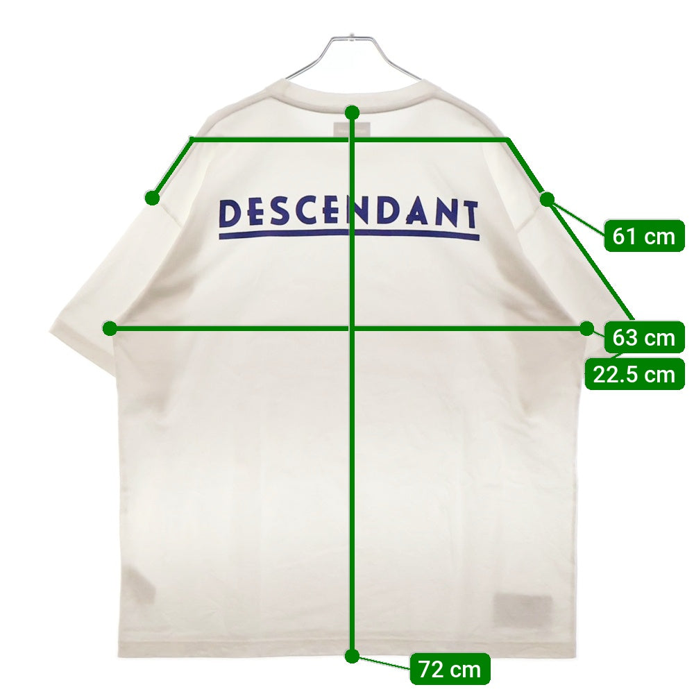 DESCENDANT(ディセンダント) 24SS OTL ORGANIC COTTON SS バックロゴプリント 半袖Tシャツ カットソー ホワイト 241ATDS-CSM04