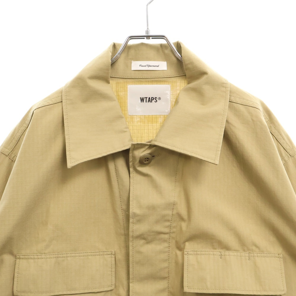 WTAPS(ダブルタップス) 21SS ミル マルチポケット ロングスリーブ 長袖シャツジャケット ベージュ WVDT-SHM01