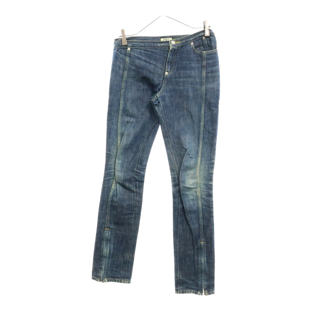 UNDERCOVER(アンダーカバー) 01AW D.A.V.F期 変形パターン 裾ジップ スリムフィット デニムパンツ インディゴ